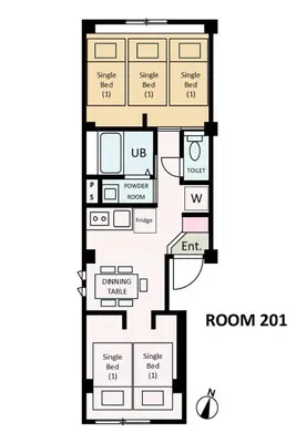 a floor plan of a house at PRISM Inn Tateishi in Tokyo