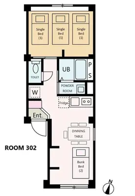 a floor plan of a house at PRISM Inn Tateishi in Tokyo