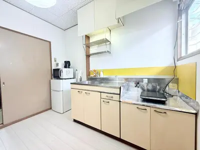 a kitchen with a sink and a microwave at Tokyo Stay \u821e #201 in Tokyo