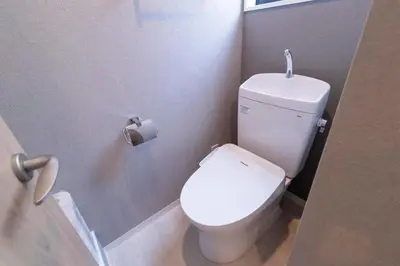 a bathroom with a white toilet in a stall at VOERE亀戸 - Kameido Modern Suite - Direct to Akihabara & Shinjuku - Near Asakusa, Skytree in Tokyo