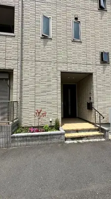 a building with a ramp leading to a door at Private stay, fully equipped 45 square meter, Easy access to Disneyland & Airports in Tokyo