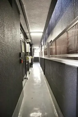 an empty hallway of a prison cell at BRT201 Ikebukuro Station Double Apartment 201, Yamanote Line direct access to Shinjuku Shibuya, convenient transportation, fully furnished in Tokyo