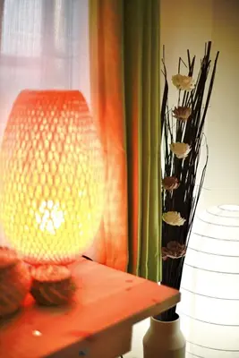 a lamp sitting on a table next to a window at BRT301 Ikebukuro Station Double Apartment in a Busy Business District, Yamanote Line and 8 Subway Lines Direct to Shinjuku, Shibuya, Ginza, Akihabara, Fully Equipped in Tokyo