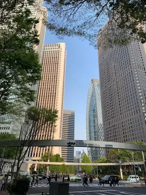 a view of a city with tall buildings at 103 3-minute walk to Nishi-Shinjuku 5-chome Station in Tokyo