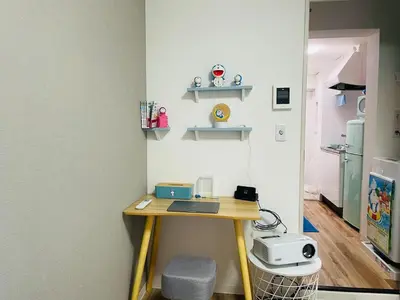 a room with a table with a printer on it at 2 beds near Higashinakano st. 5 min to Shinjuku in Tokyo