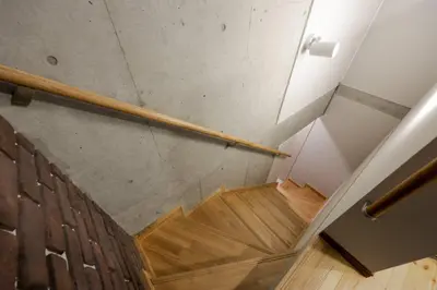 an overhead view of a staircase with a wooden floor at \u30f4\u30a3\u30f3\u30c6\u30fc\u30b8CiTY\u62bc\u4e0a in Tokyo