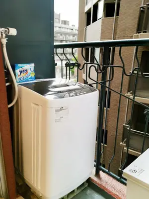 a heater on a balcony of a building at Fukuda House Shinjuku in Tokyo