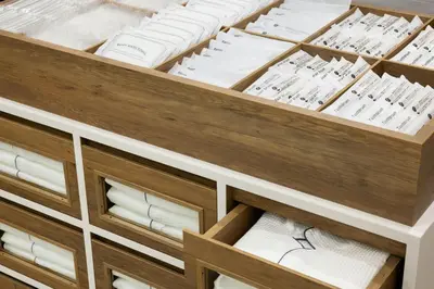 a drawer full of white sheets of paper at Four Points Flex by Sheraton Tokyo Higashi Kanda in Tokyo