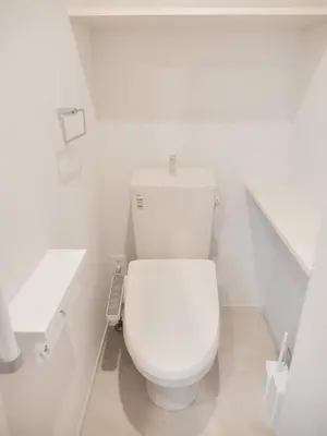 a bathroom with a white toilet in a room at Triphome Sugamo Minami-Otsuka Studio in Tokyo