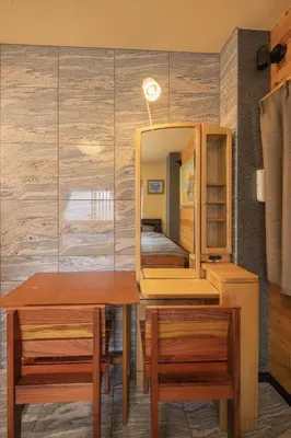 a dining room with a table and a mirror at Ryokan ○ - Vacation STAY 01019v in Tokyo