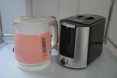 a coffee maker and a blender on a counter at Takaoka Building - Vacation STAY 10286v in Tokyo
