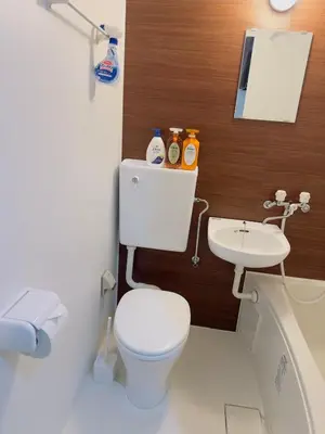 a bathroom with a toilet and a sink at M103 8 mins to Ikebukuro sta in Tokyo