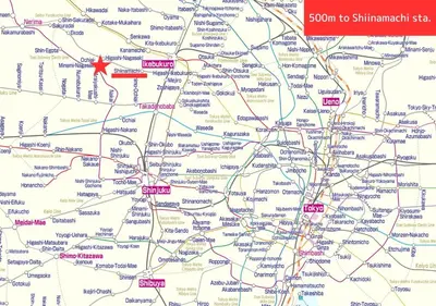 a map of singapore with a red star at Ikebukuro area6mins from staMax4 2 double beds \u5357\u9577\u5d0e101 in Tokyo