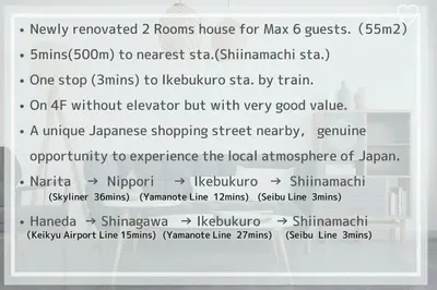 a screenshot of a cell phone with a list of items at Ikebukuro area6mins from staMax6 2 bedrooms\u5357\u9577\u5d0e401 in Tokyo