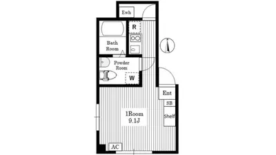 a floor plan of a house at KOU Jiyugaoka 202 in Tokyo