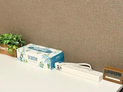 a box and a scale on a table at Ikebukuro 2Room D3 in Tokyo