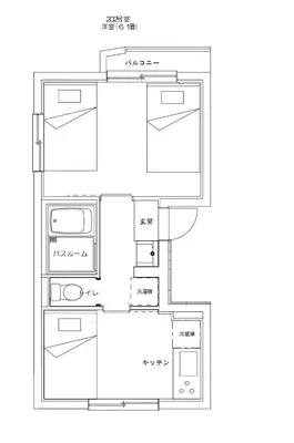 a house with a viewfourth floor plan at \u3055\u304f\u3089\u65c5\u9928\u9ad8\u5186\u5bfa\u5317\u5343\u5229\u4f11202\u53f7\u5ba4 in Tokyo