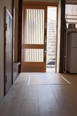 an empty room with a door and a tile floor at 1 stop in Ikebukuro,Direct access to Shinjuku,Shibuya,Tokyo Station and Tokyo Dome,Japanese-style single-family house,2-story detached house,MAX7 in Tokyo