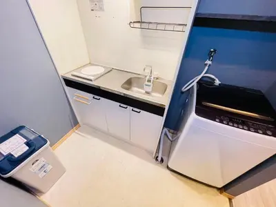 a small kitchen with a sink and a sink at Taito City, Higashiasakusa-3F-TT0304 in Tokyo
