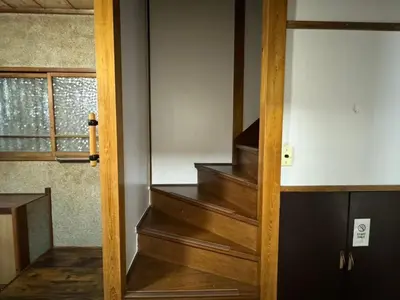 an open door to a room with stairs at Flower House - Vacation STAY 19340 in Tokyo