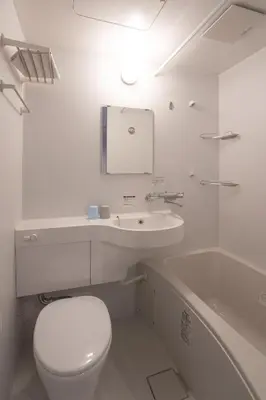 a bathroom with a toilet and a sink and a tub at Tokyo Biyori Hotel - Vacation STAY 07393v in Tokyo