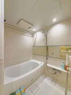 a white bathroom with a tub and a shower at \u7530\u753a6Floor-MT0393 in Tokyo