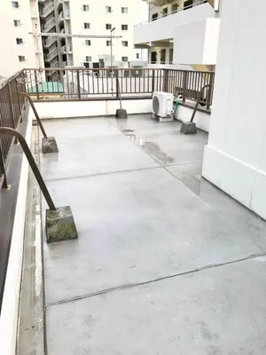 a balcony of a building with a railing at Shinkoiwa Matsushima HOUSE in Tokyo