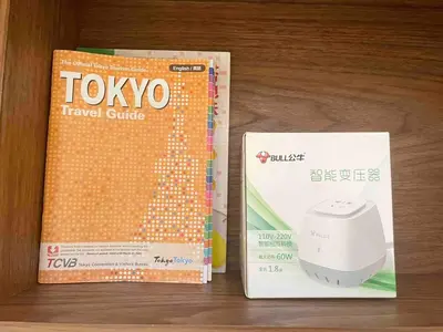 two books sitting on a table next to a travel guide at Shinkoiwa Matsushima HOUSE in Tokyo