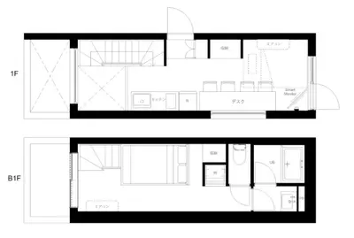 two views of a house plan at PASEO\u5e02\u8c37\u53f0\u753all in Tokyo