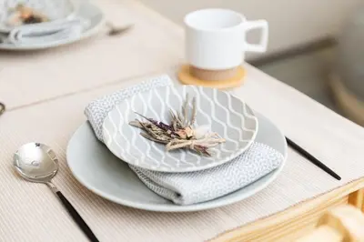a plate of food sitting on top of a table at Guest Residence Kanamecho in Tokyo