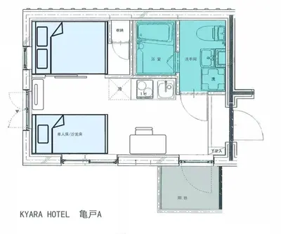 a floor plan of a house at Akihabara Skytree Premium Apartment 401 in Tokyo