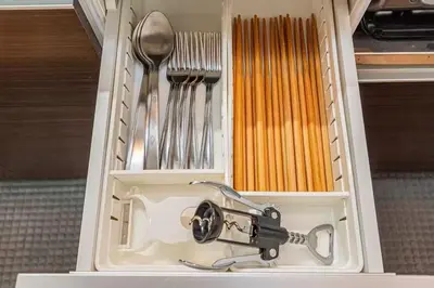 a kitchen sink with a faucet and utensils at My Sumida Home 2B in Tokyo