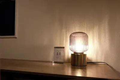 a lamp sitting on top of a table at Horizon Bleu Asakusa Room 102 - Vacation STAY 01888v in Tokyo