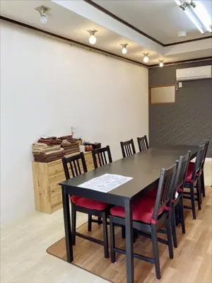 a conference room with a black table and chairs at Shinagawa-ku - House - Vacation STAY 19990 in Tokyo