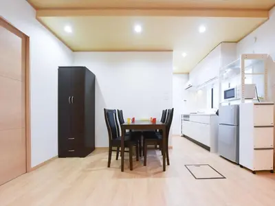 a kitchen and dining room with a table and chairs at Sumida-ku - Apartment - Vacation STAY 19991 in Tokyo
