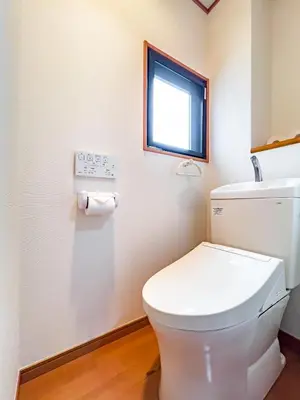 a bathroom with a white toilet and a window at Skytree STAR 11 Hotel in Tokyo