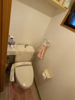 a bathroom with a white toilet in a room at \u6771\u65b9\u306e\u6e2f\u6e7e25\u5e73\u65b9\u5927\u5e8a\u623f203Oriental Harbor 25 square meter king size bed room203 in Tokyo