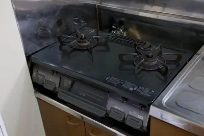 a stove with two burners on top of it at \u897f\u65b0\u5c0f\u5ca94\u4e01\u76ee in Tokyo