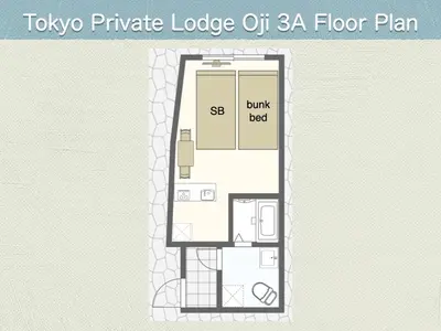 a floor plan of a floor plan at Tokyo Oji Apartment 3A in Tokyo