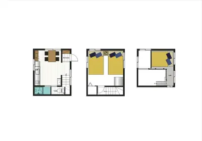 a floor plan of the two floors of a building at KAKURE Jujo 7min Ikebukuro 11min Shinjuku 16min Shibuya Walk to Jujo & Itabashi-Honcho ,Up to 5 Guests in Tokyo