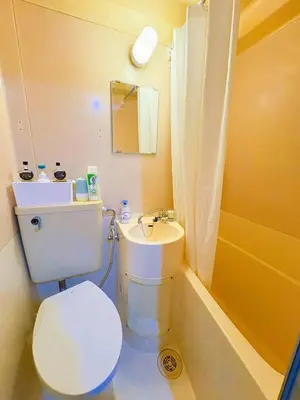 a bathroom with a white toilet and a sink at M-house in Tokyo