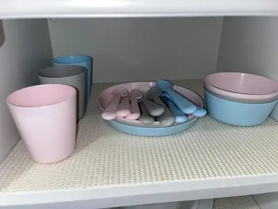 a shelf with bowls and other items on it at YOYOGIHOUSE - Vacation STAY 19984 in Tokyo