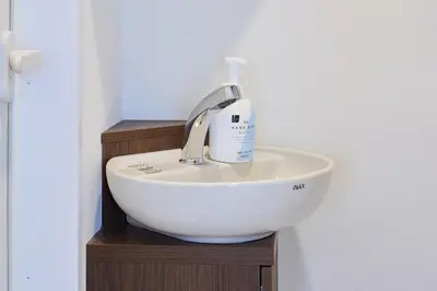 a bathroom sink with a faucet on top of it at 31 \u3068\u308a\u3063\u3071\u30fc\u305a\u30db\u30c6\u30eb\u9ad8\u7530\u99ac\u5834 in Tokyo