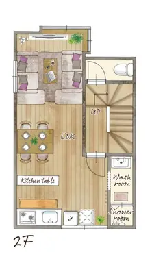 a floor plan of a small house with at \u30b2\u30b9\u30c8\u30cf\u30a6\u30b9\u66f3\u821f in Tokyo