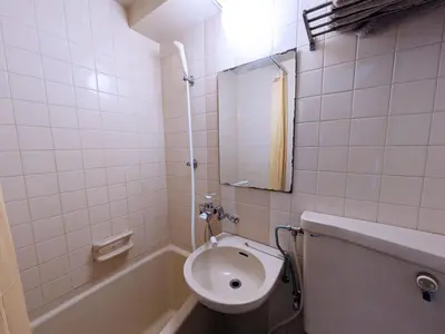 a bathroom with a sink and a toilet in a tub at East-Nihonbashi House 2bed Travel Work in Tokyo