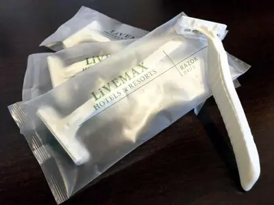 a plastic bag with a cell phone in it at Hotel LiVEMAX Ryogoku in Tokyo