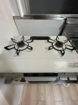 a stove top oven with two burners on it at Family Friendly Japanese Style Room near Skytree in Tokyo