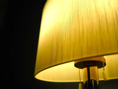 a close up of a yellow lampshade at Smile Hotel Tokyo Shinkoiwa - Vacation STAY 33630v in Tokyo