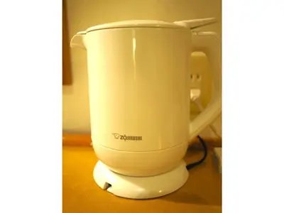 a white food processor sitting on a counter at Smile Hotel Tokyo Shinkoiwa - Vacation STAY 33631v in Tokyo