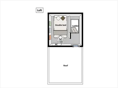 a floor plan of a room with a dog in the doorway at Taito-ku - House - Vacation STAY 20130 in Tokyo